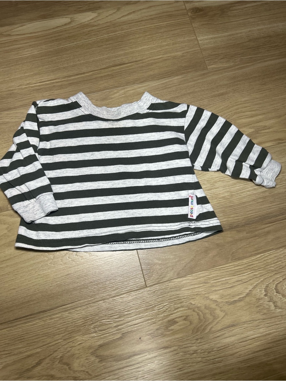 Striped Long-Sleeve Tee for Kids - Gray & White